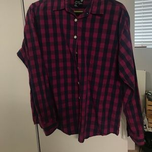 Boyfriend fit flannel pink and red colors